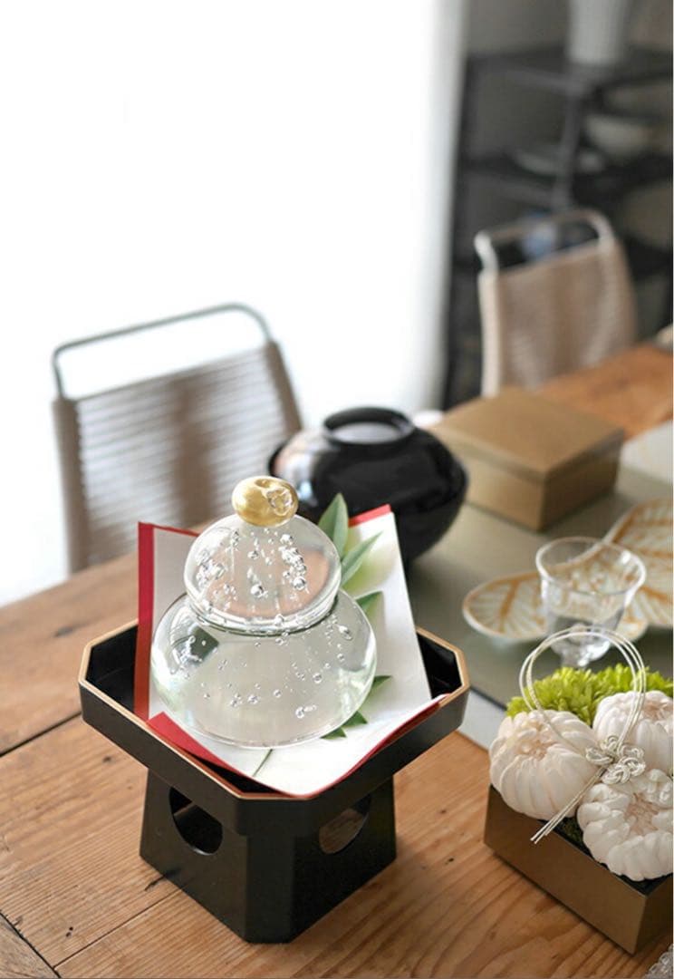 新品未使用　ガラス鏡餅