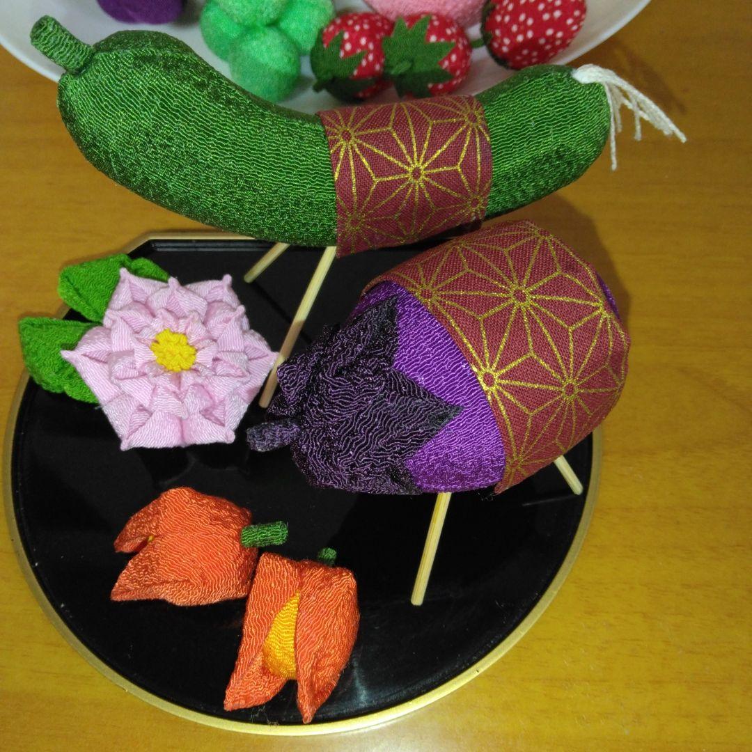 精霊馬⑲　お供え　初盆　ちりめん細工