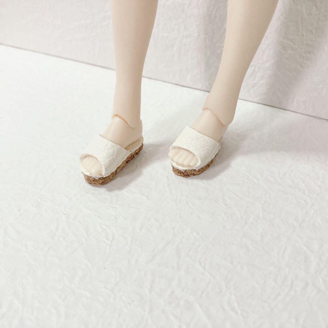 【L113】ドール用 サンダル ホワイト