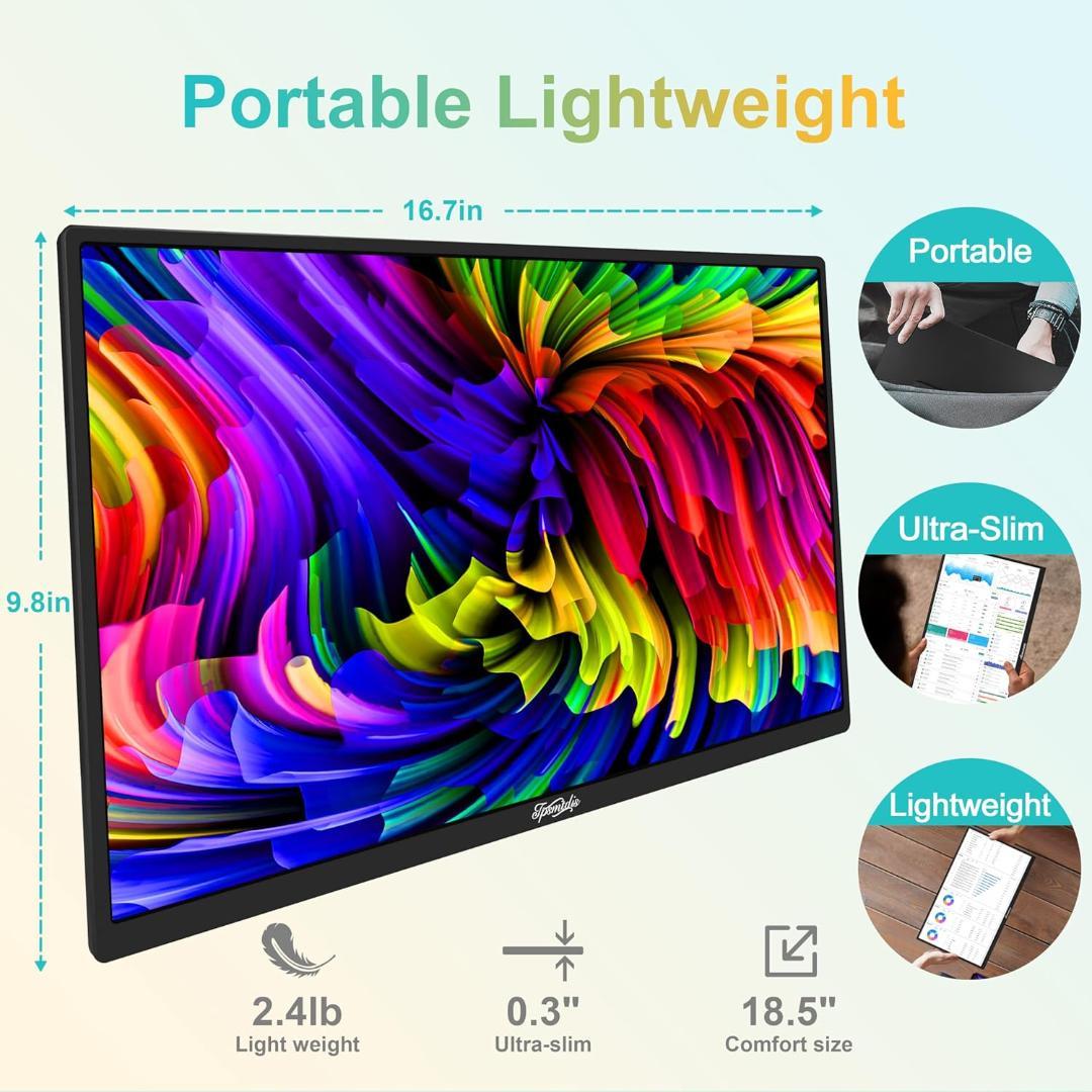 【開封済・未使用】Tpsmtdis　18.5インチポータブルモニター　ブラック②