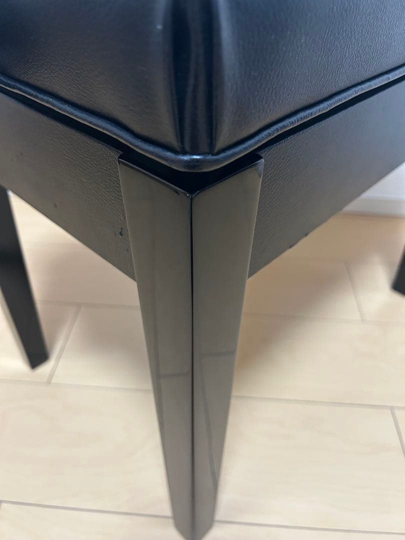 YAMAHA ピアノ椅子　黒　両ハンドル式　高さ調整可　アップライトピアノ