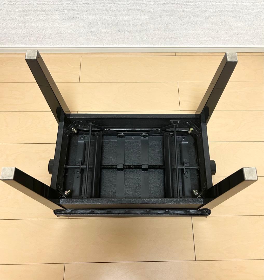 YAMAHA ピアノ椅子　黒　両ハンドル式　高さ調整可　アップライトピアノ