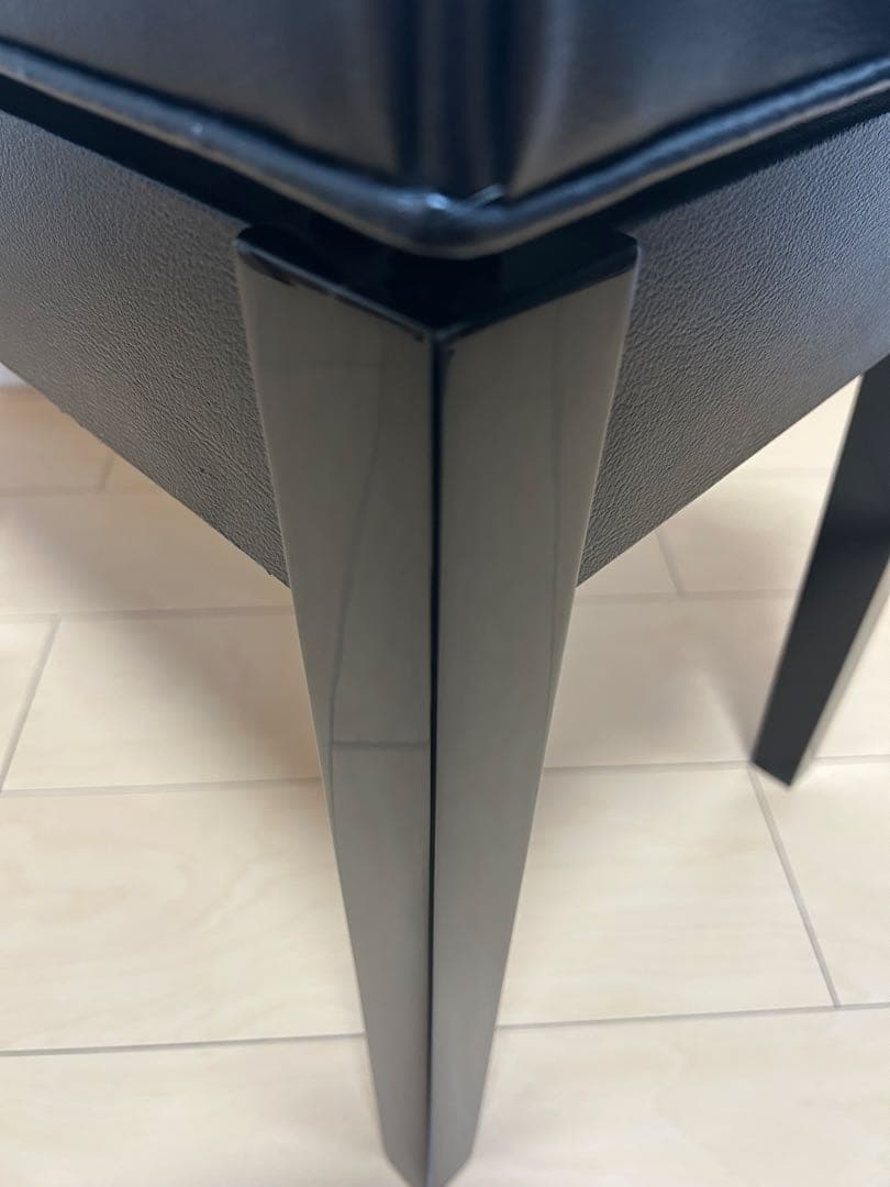 YAMAHA ピアノ椅子　黒　両ハンドル式　高さ調整可　アップライトピアノ