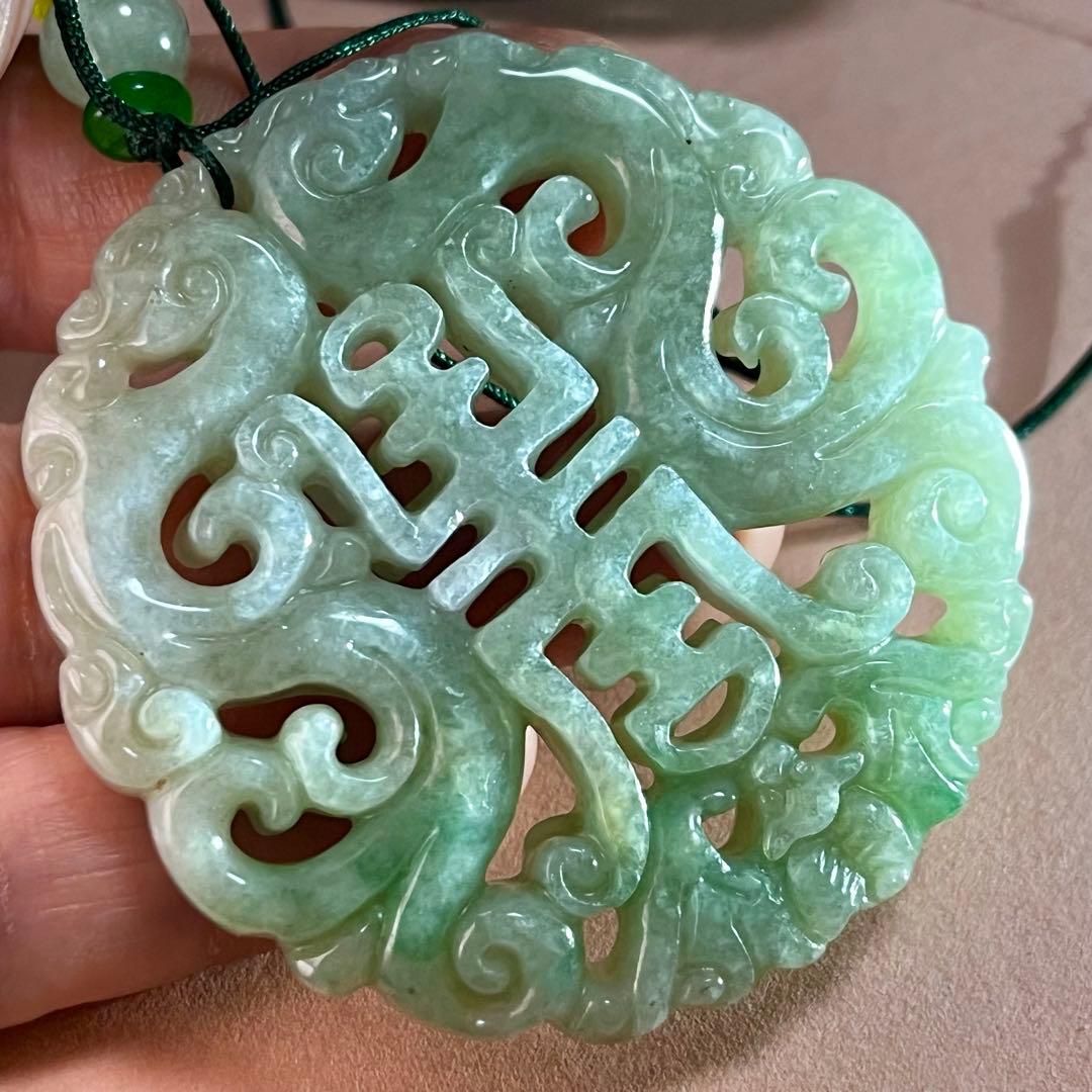 ミャンマー 本翡翠 彫刻 龍神 グレードA 碧玉 氷質 鑑別 硬玉 ジェダイト