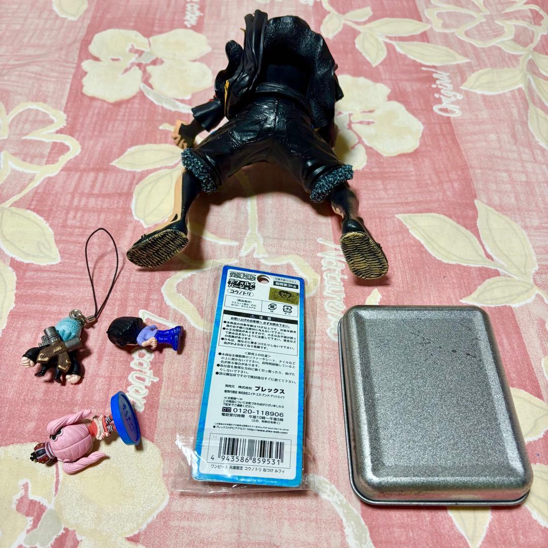 6点　ONEPIECE◆彩色王頂上決戦 ルフィ◆ストラップ・空缶・フィギュア