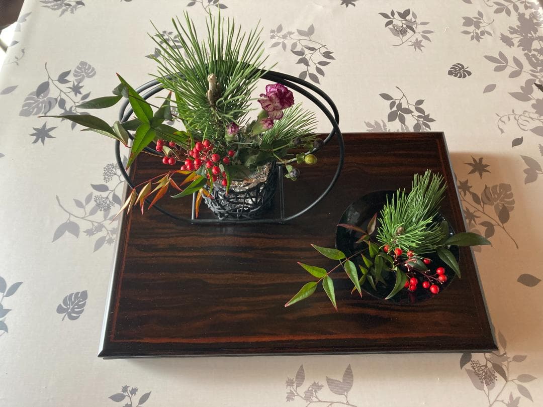 昭和レトロ、高唐木 花台 黒丹