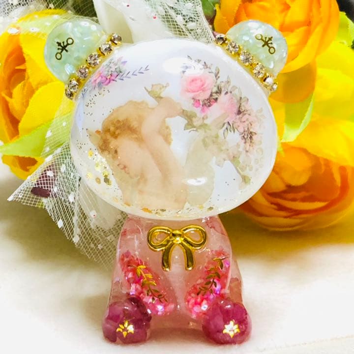 オルゴナイト くま 天使とお花の国