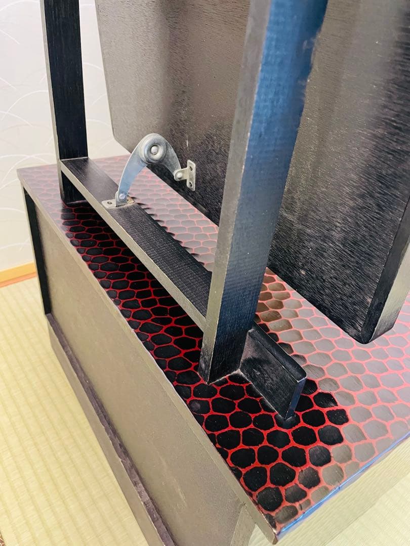 鎌倉彫 鏡台 一面鏡 アンティーク風 和家具 高級 ドレッサー 送料無料