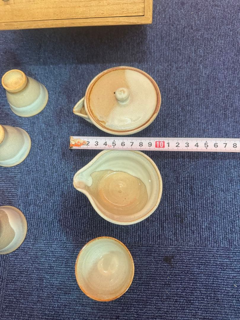 1748 萩焼　茶器セット　宝瓶1客　湯冷し1客　湯呑6客