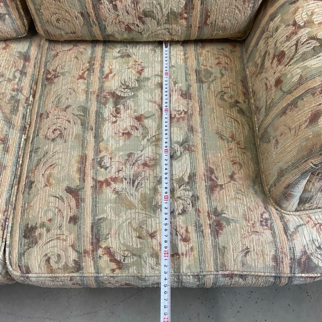 マルニ木工 ⭐️3人掛けソファ 花柄 ストライプ ヴィンテージ maruni