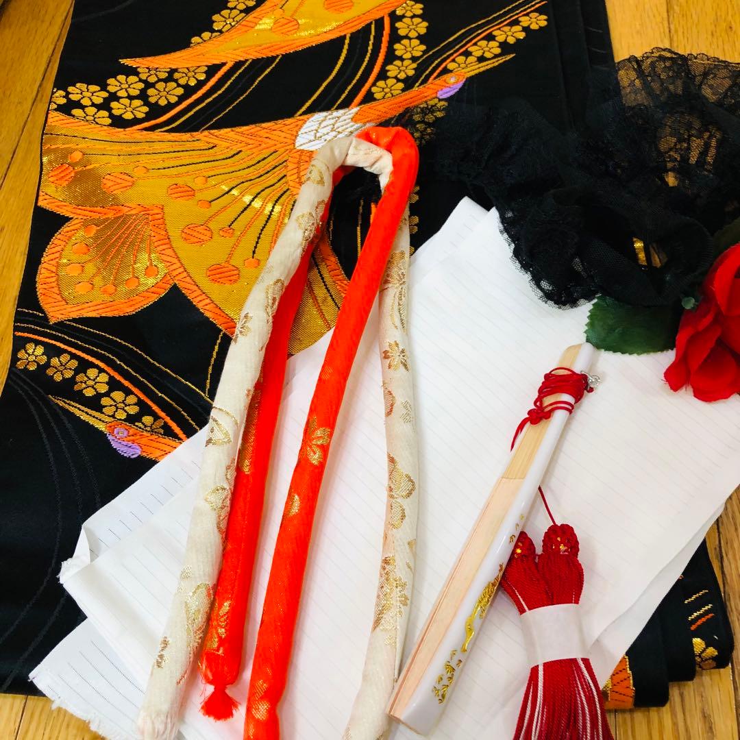 七五三豪華正絹7歳フルセット‼️人気赤地暈し⭐︎手毬花藤垂れ箔⭐︎金彩煌びやか逸品