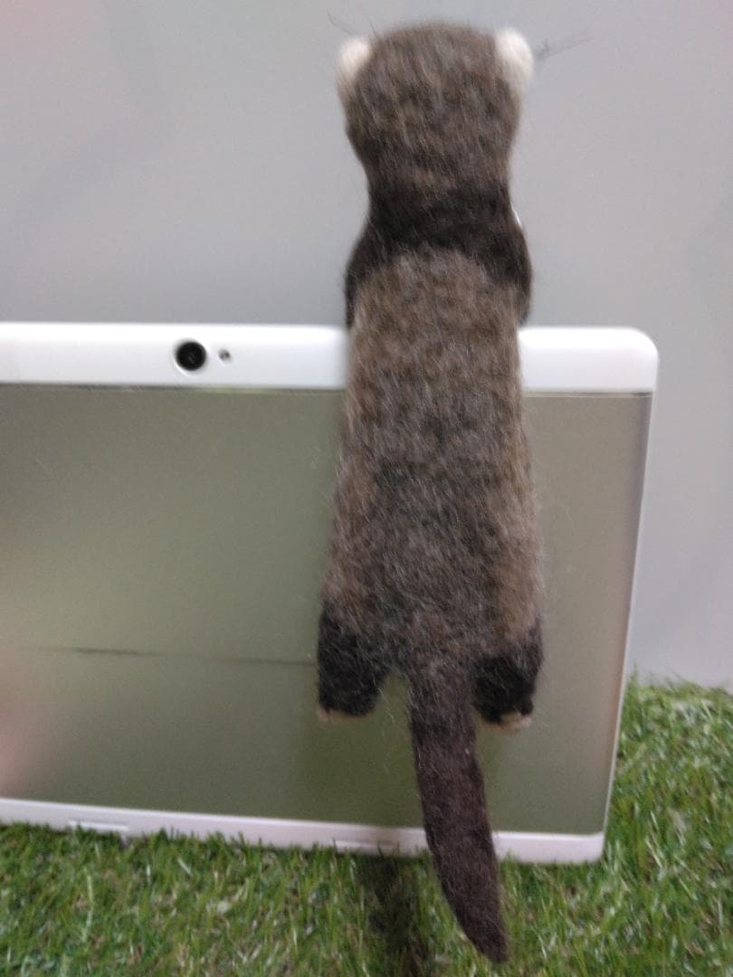 羊毛フェルト フェレット (セーブル)　ぬいぐるみ