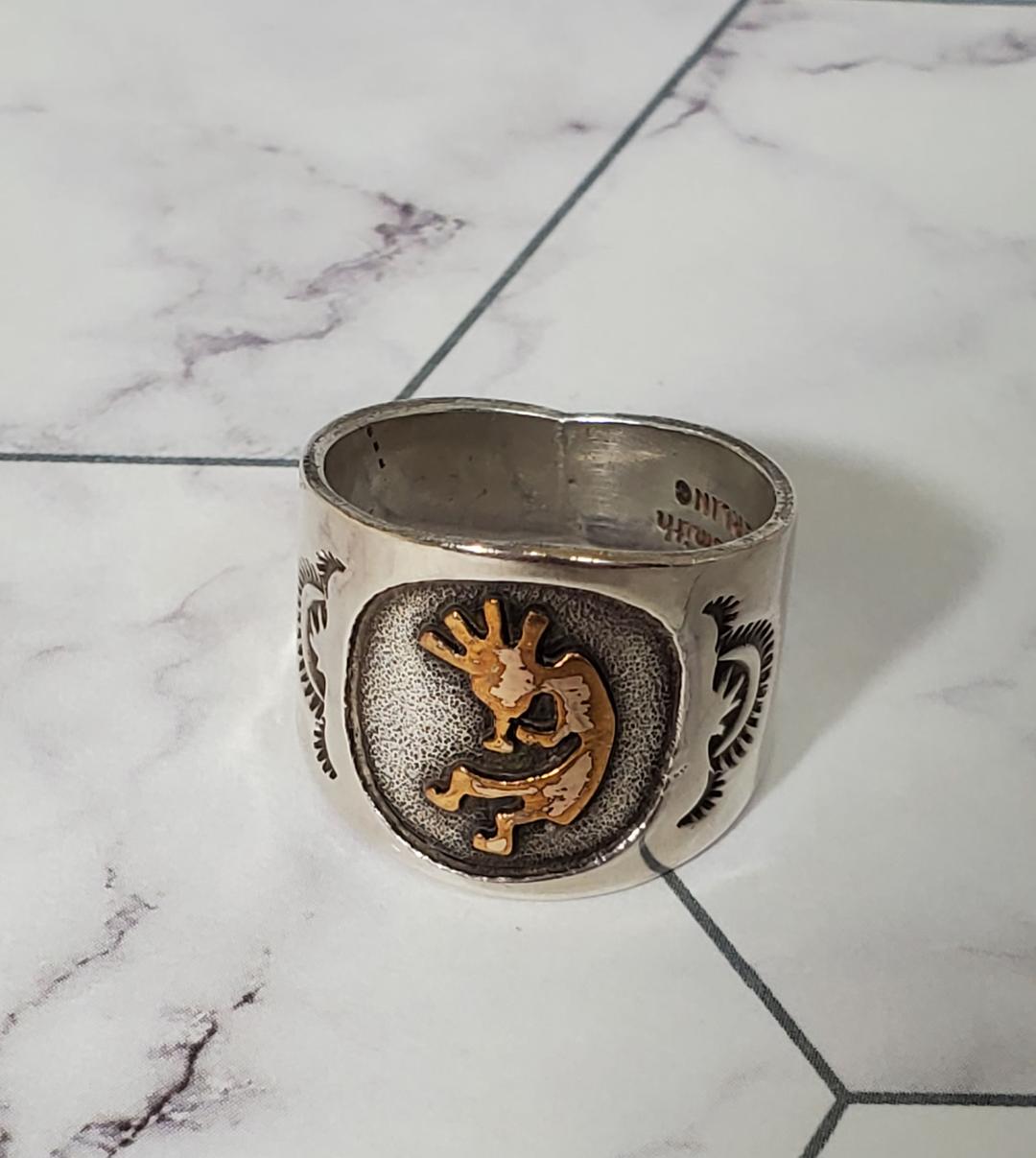 指輪・リング Indian Kokopelli Mike Smith Sterling