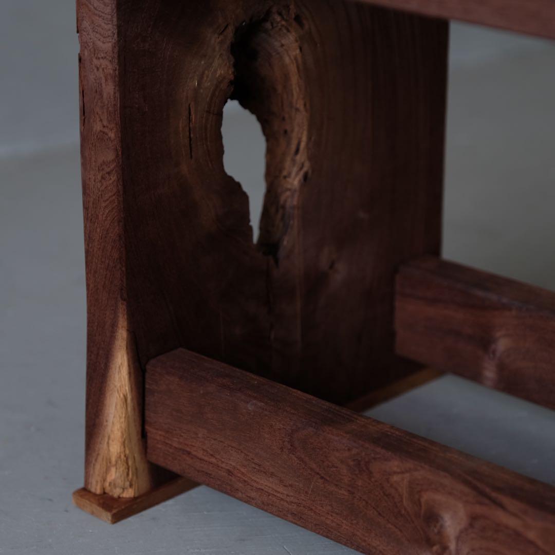 栗材 枯れ木のロースツール　椅子 チェア 花台 サイドテーブル 古家具 古道具