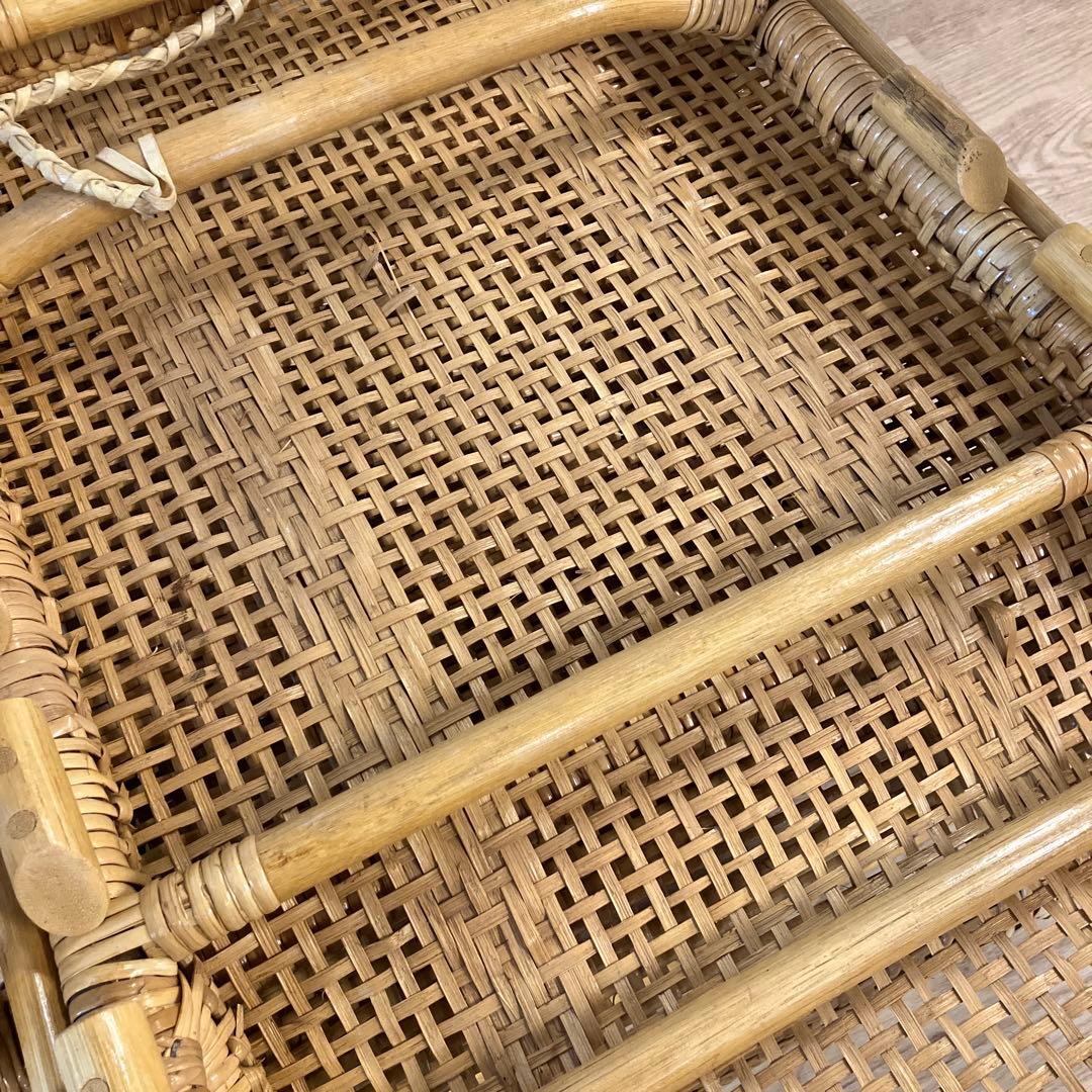 ラタン　リクライニングチェア　ジャンク品