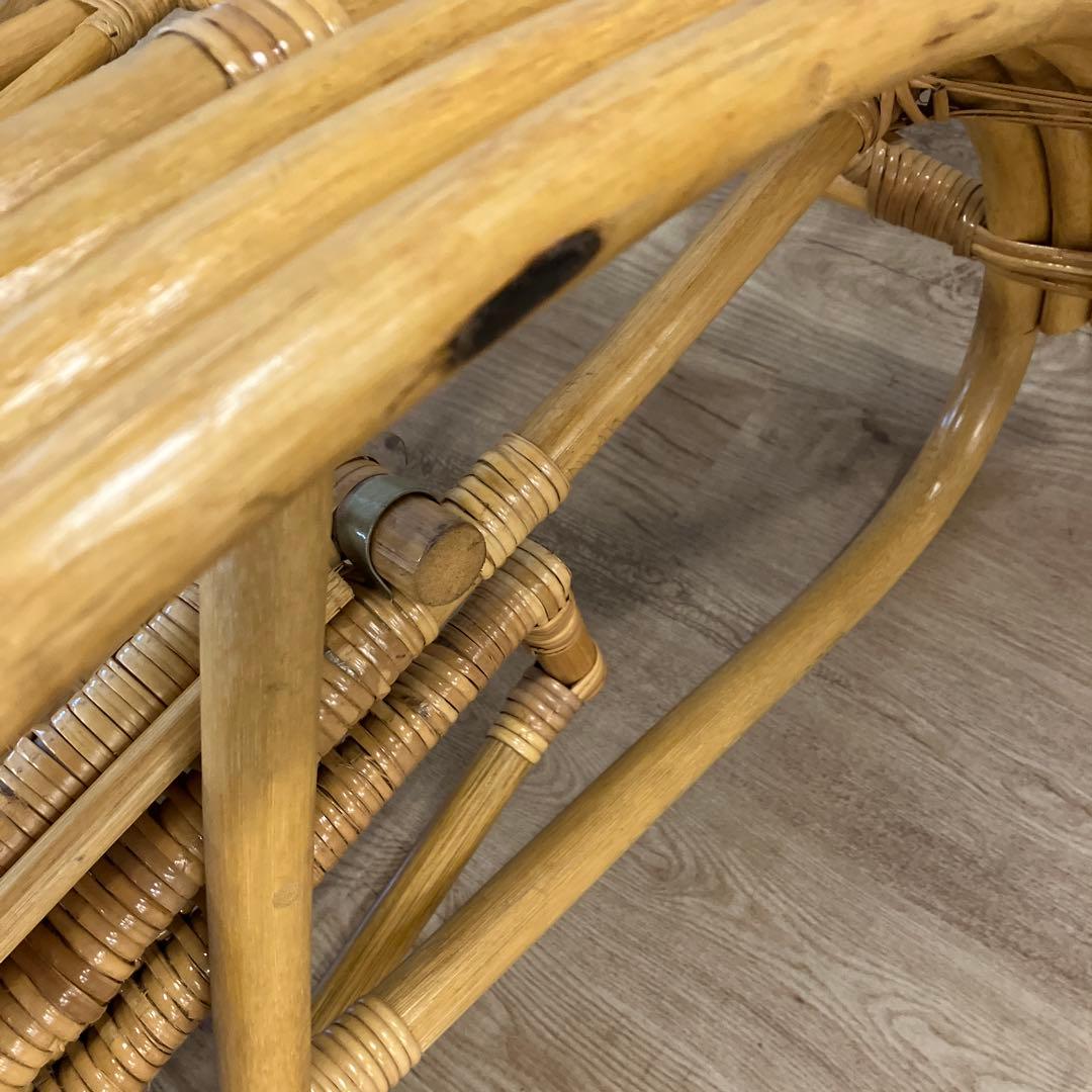 ラタン　リクライニングチェア　ジャンク品