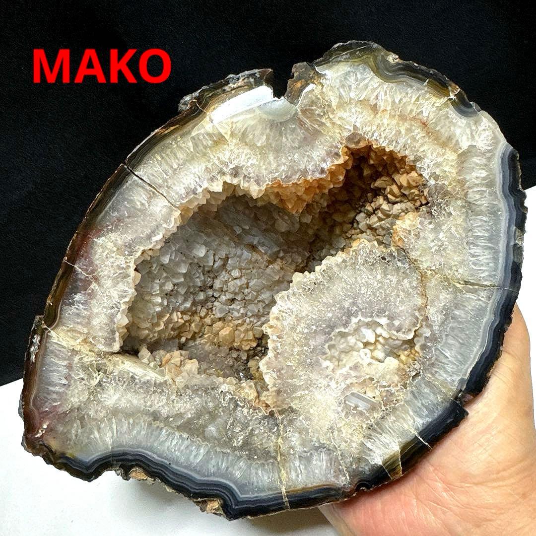 M1961☆カルサイト共生水晶ジオード2.8Kg☆天然石　原石☆N50711