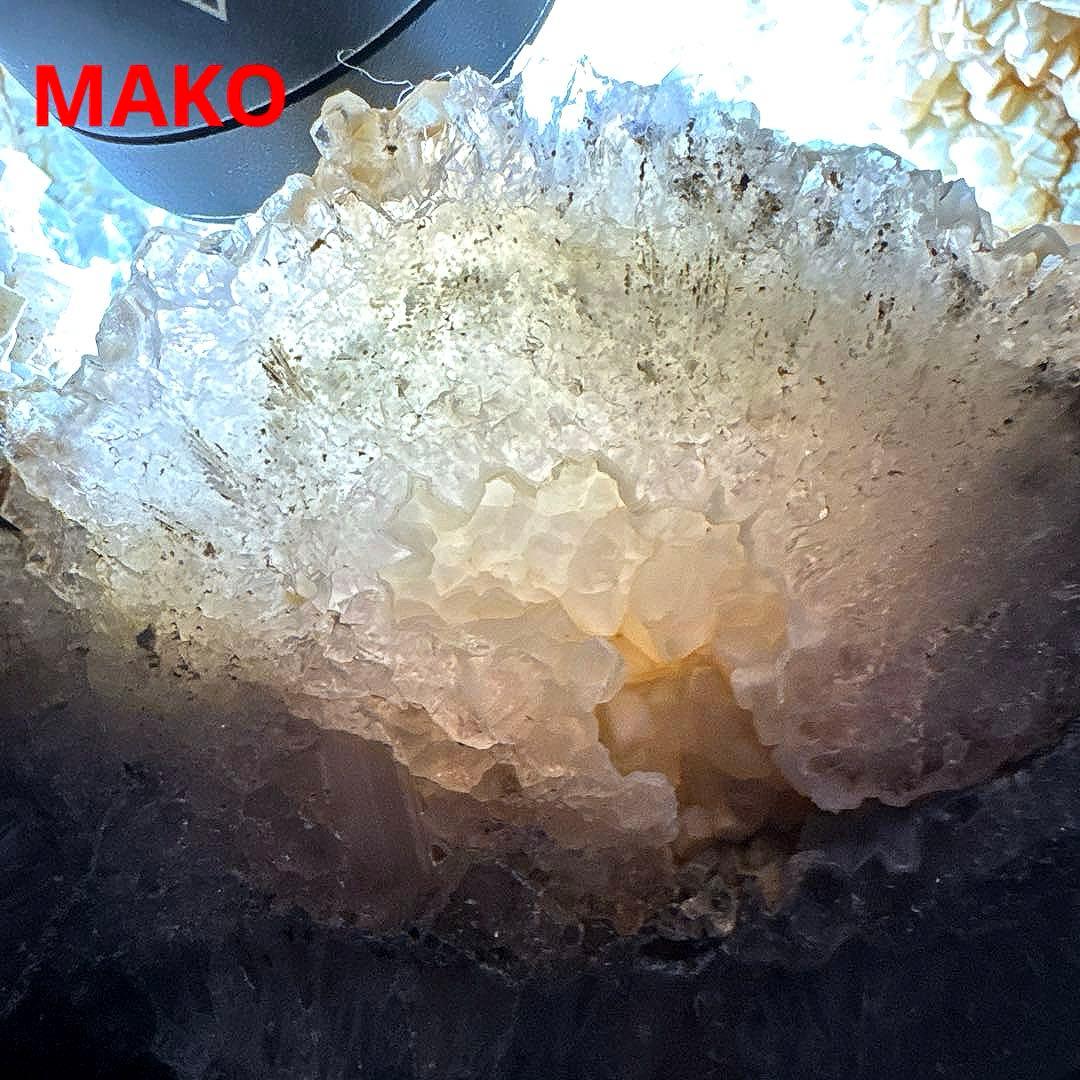 M1961☆カルサイト共生水晶ジオード2.8Kg☆天然石　原石☆N50711