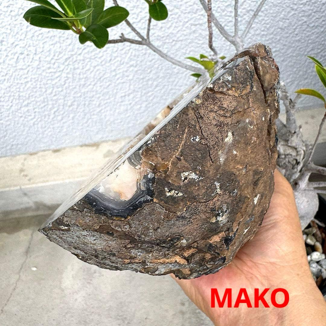 M1961☆カルサイト共生水晶ジオード2.8Kg☆天然石　原石☆N50711