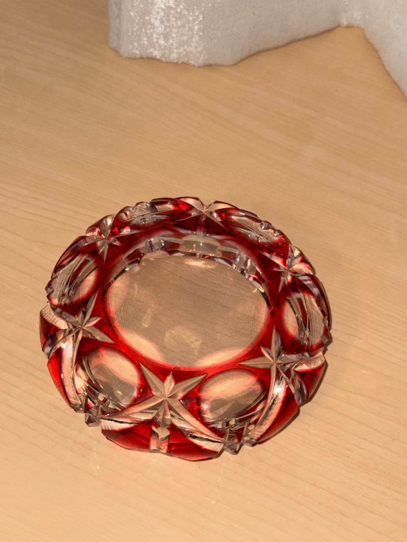 切子ガラス　灰皿　小物入れ