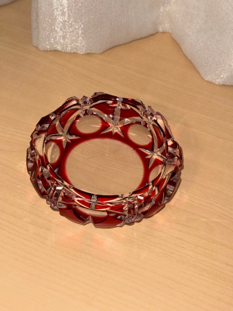 切子ガラス　灰皿　小物入れ