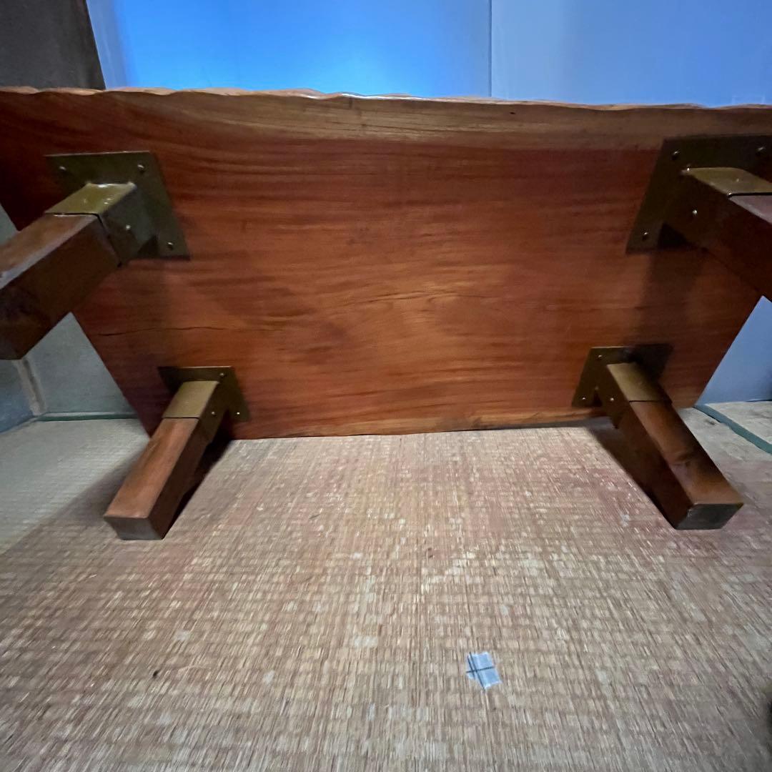 一枚板 無垢 天然木 耳付き 座卓 ローテーブル