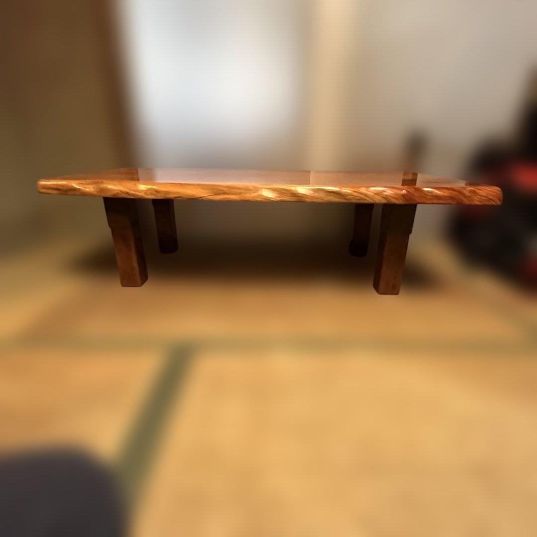 一枚板 無垢 天然木 耳付き 座卓 ローテーブル
