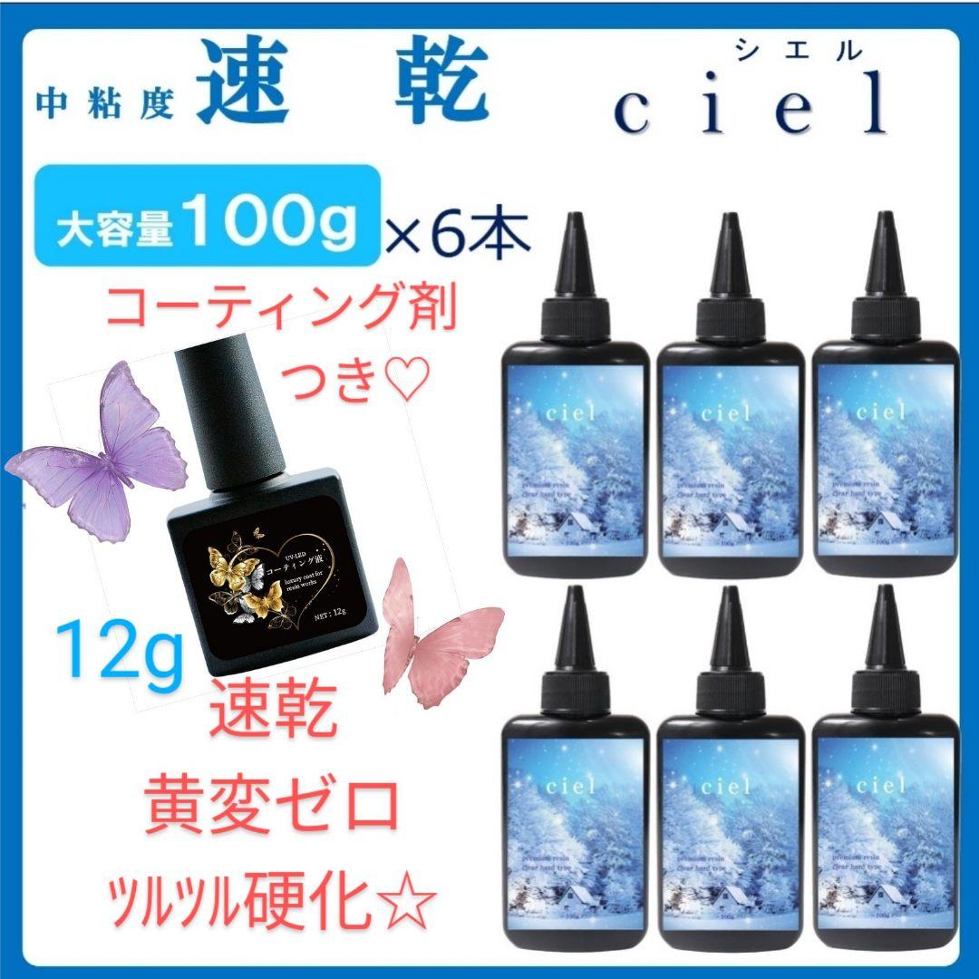 専用レジン液 シエル7本、ツキハナ3本、コーティング剤つき☆