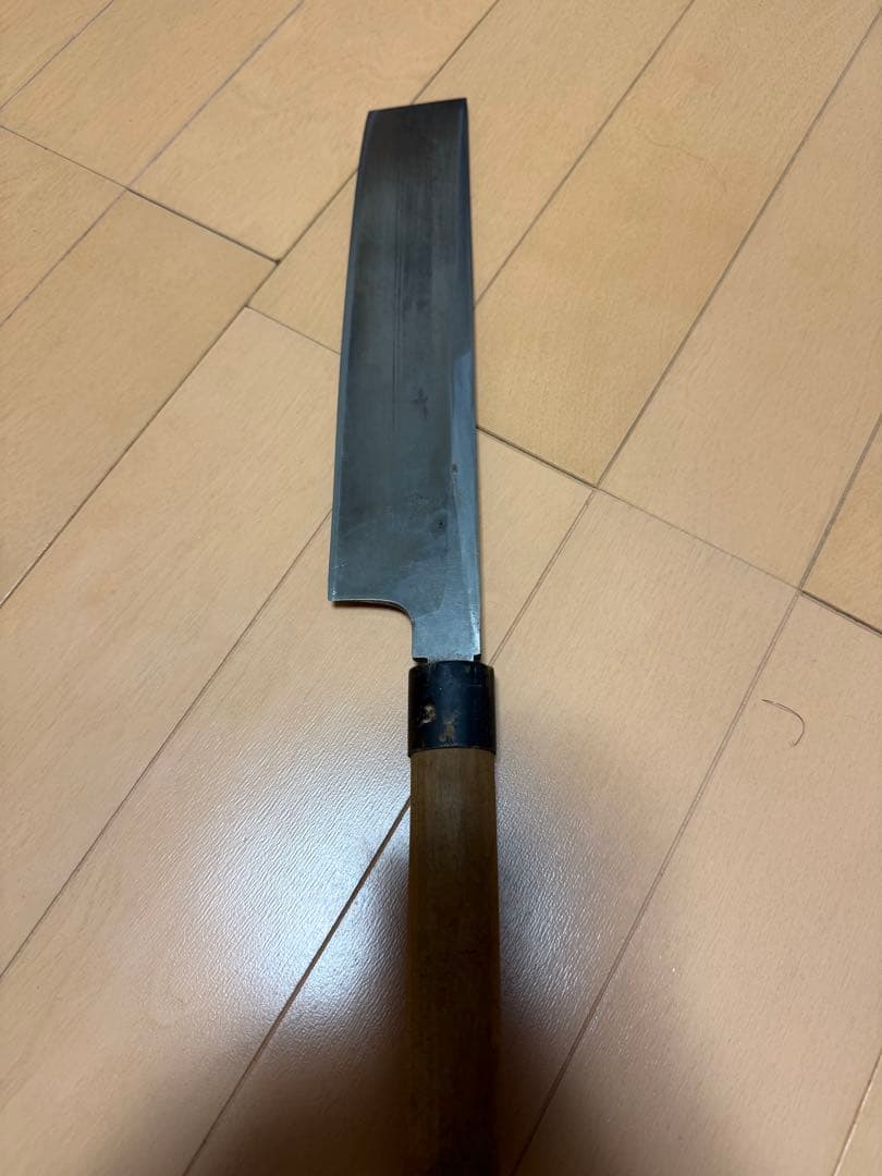 薄刃包丁 鋼製 木製ハンドル