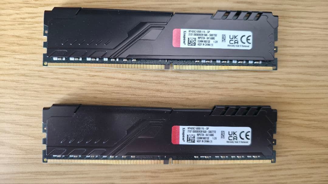 KINGSTON FURY BEAST 16GB×2枚 DDR4 2666MHz