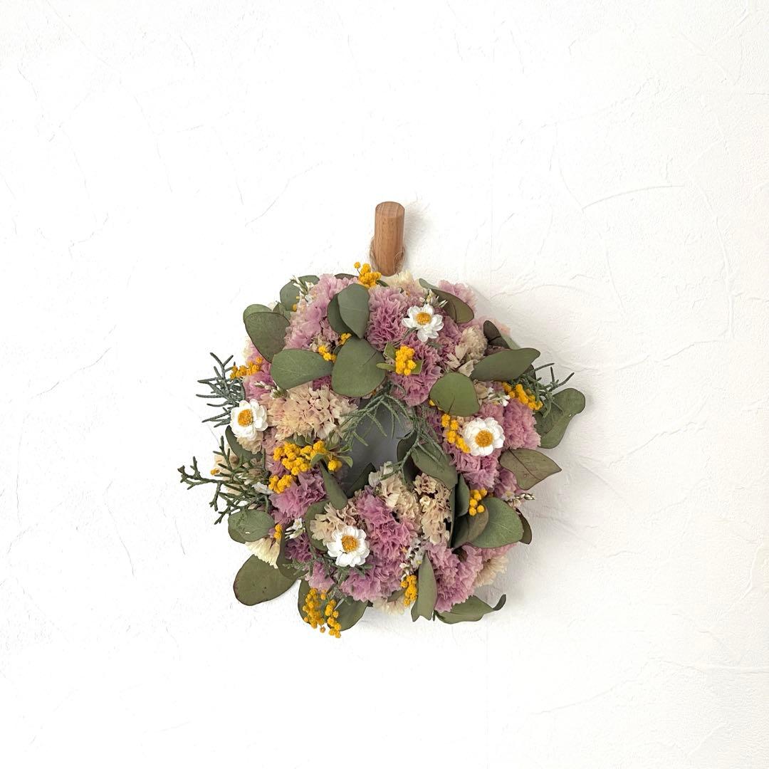 ポポラスと小花のリース * * * 母の日 ラッピング無料 春 プレゼント