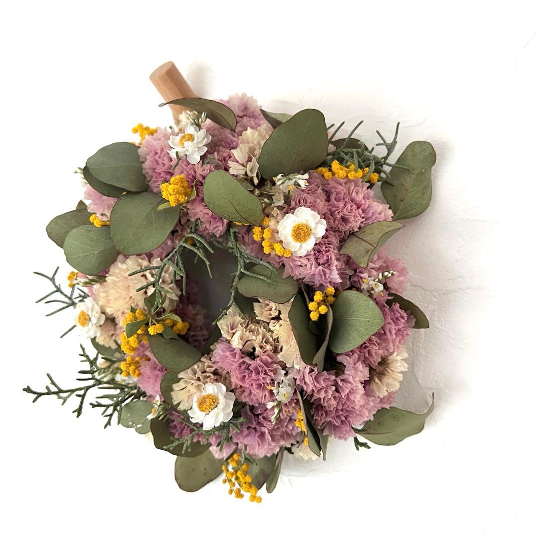 ポポラスと小花のリース * * * 母の日 ラッピング無料 春 プレゼント