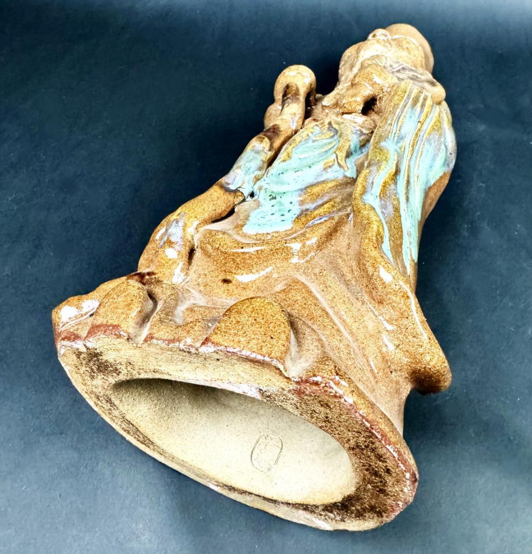 時代物 香春在銘 寿老人 壽老人 陶器 焼物 高さ約47cm七福神WWTT006