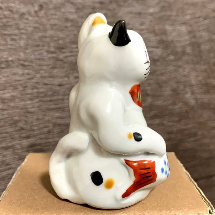 おまとめ◆限定品【願いが叶う】商売繁盛 開運招福 来福招き猫 鯛 左手 白色
