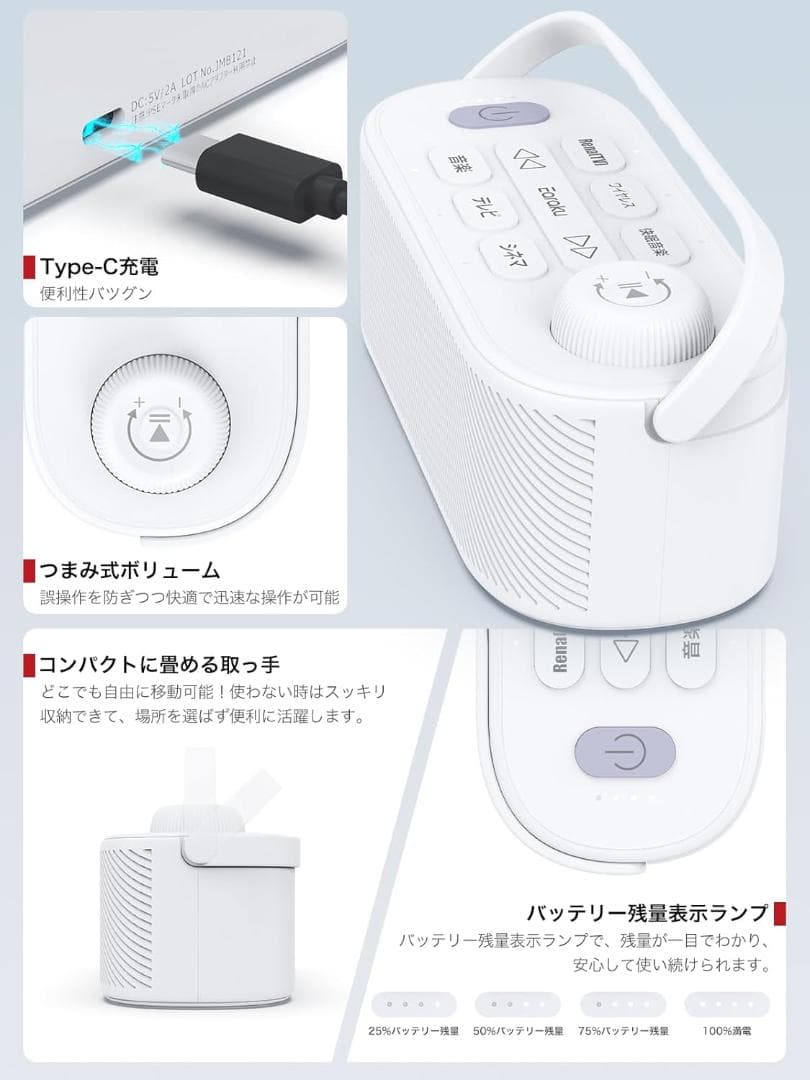 【業界初の破格20W究極音質・思いやり手元スピーカー】