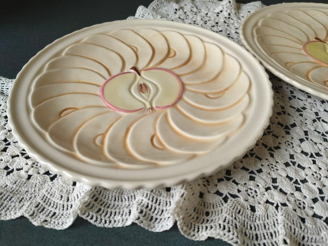 【11/5まで】フランスヴィンテージ　バルボティーヌりんごプレート　２枚組