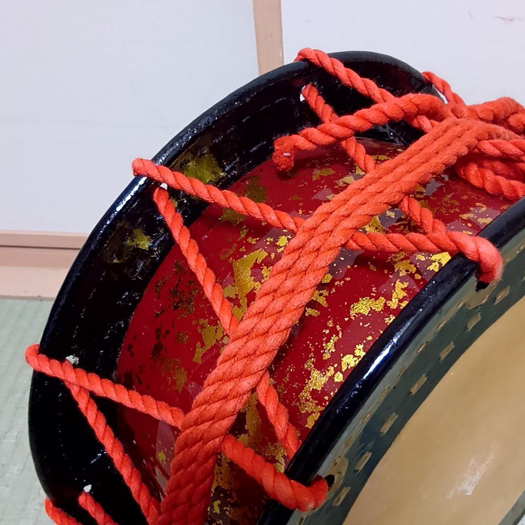 【月末特価】締太鼓　セット　和太鼓　和楽器　民謡　お祭り　舞台　台座・ケース付属