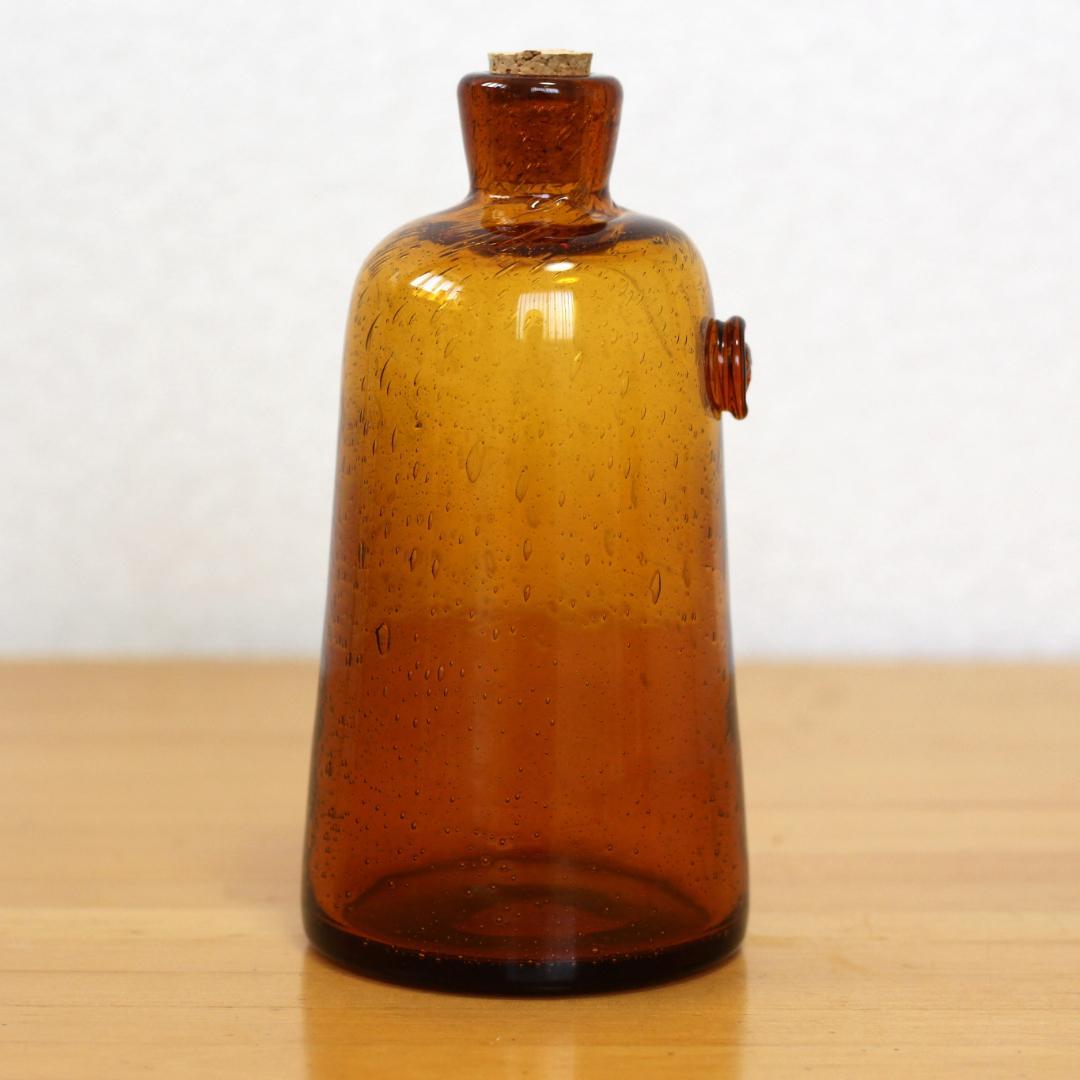 【サインあり】エリックホグラン　Erik Hoglund　アンバー 花瓶/花器