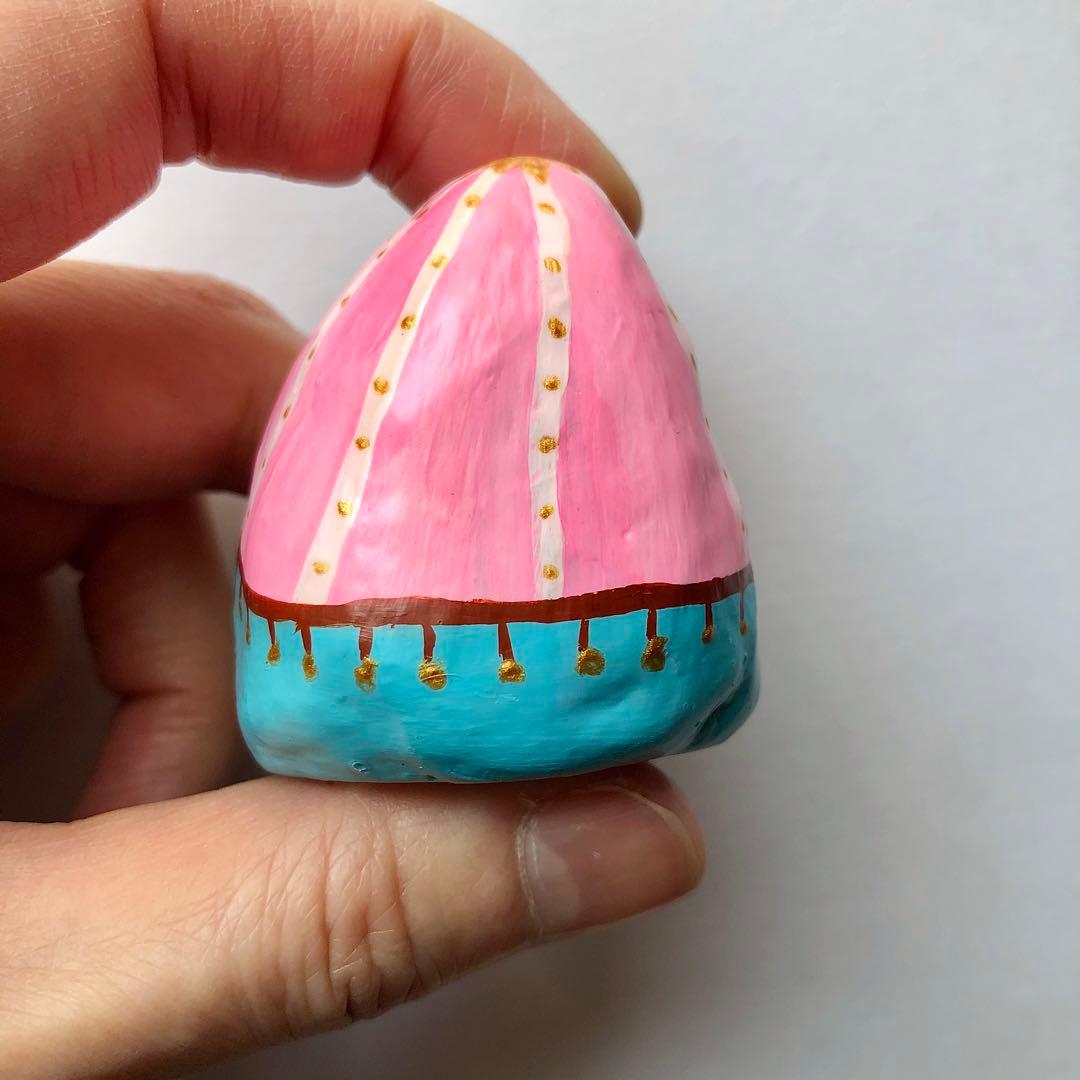 ハンドメイド　お雛様　石粉粘土　人形　2体セット