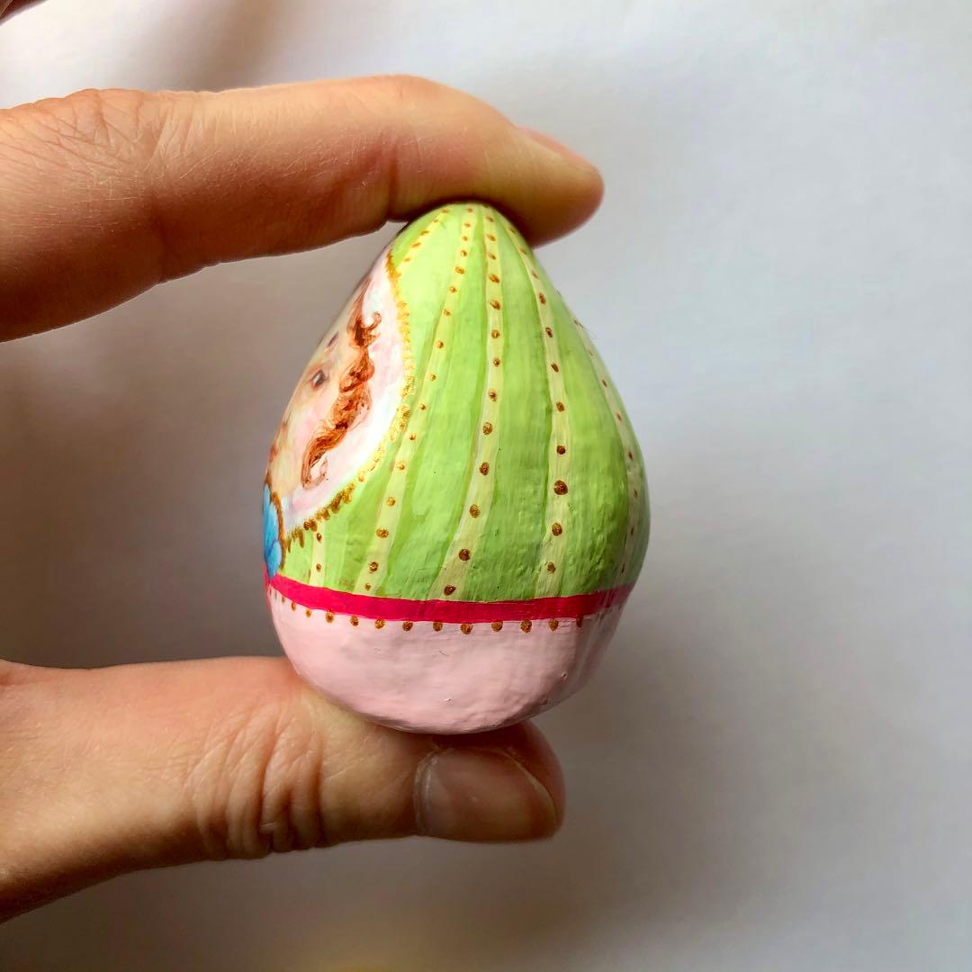 ハンドメイド　お雛様　石粉粘土　人形　2体セット