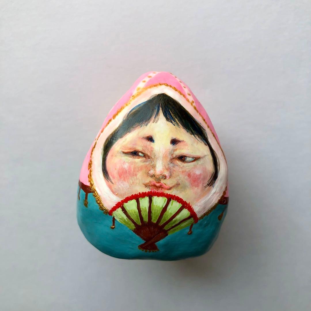 ハンドメイド　お雛様　石粉粘土　人形　2体セット