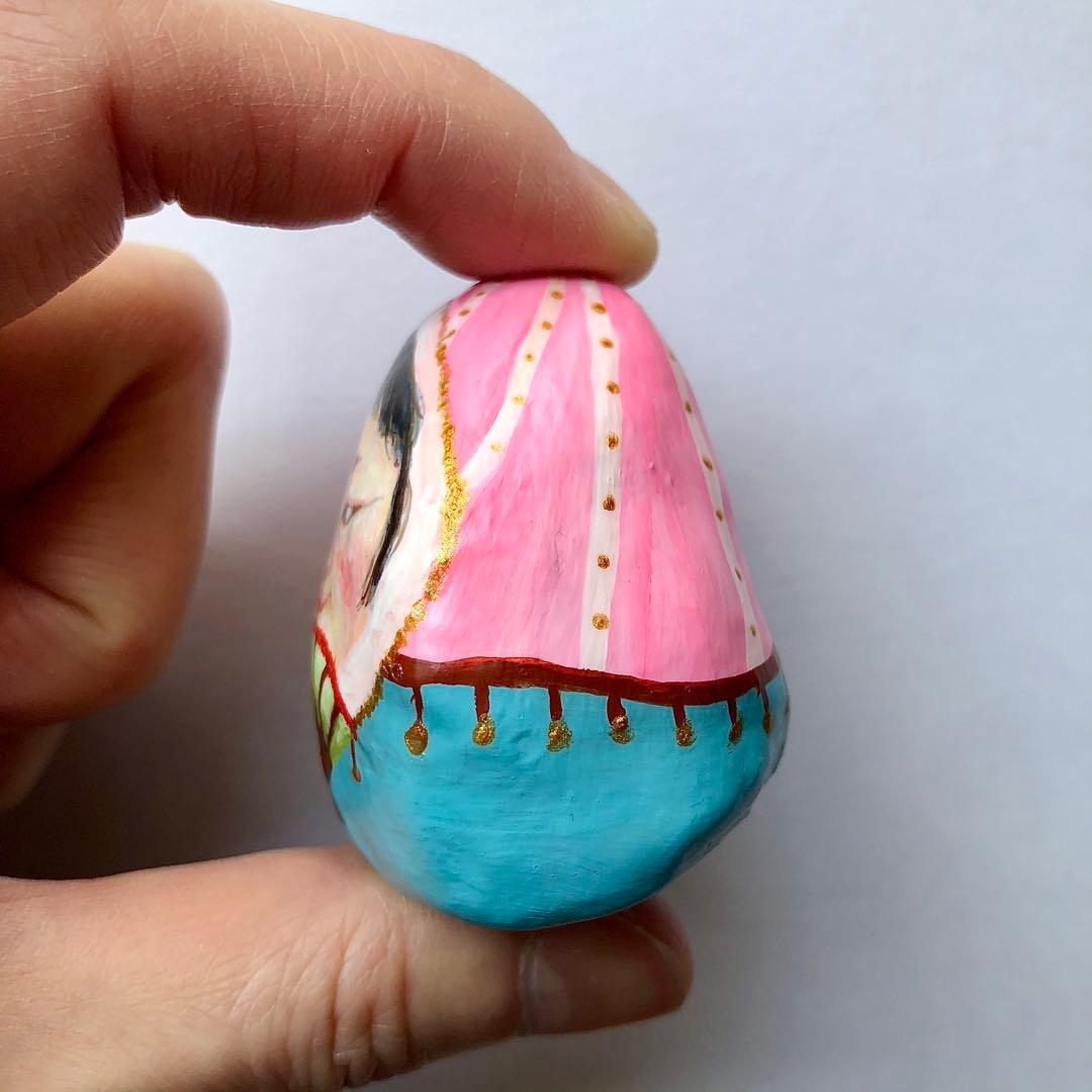 ハンドメイド　お雛様　石粉粘土　人形　2体セット