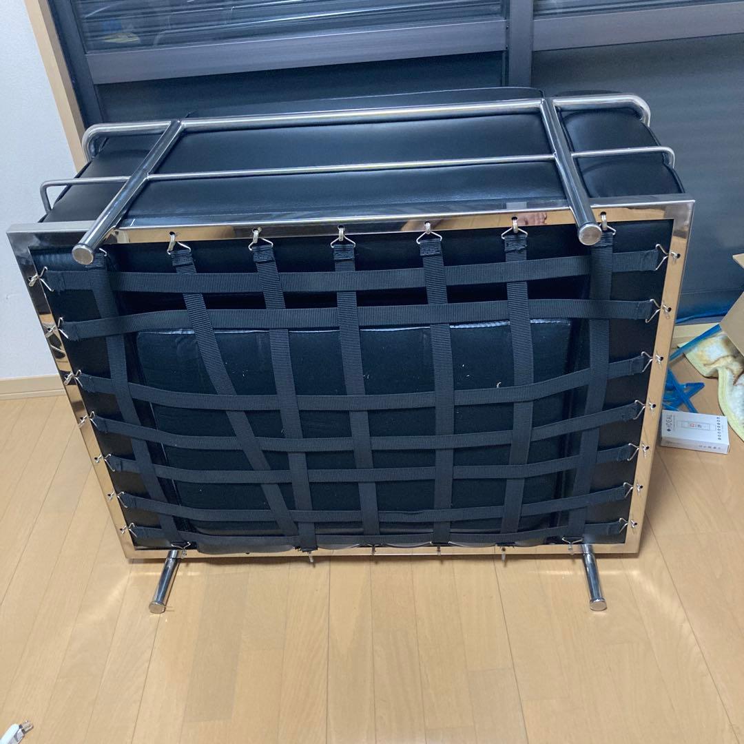 ルコルビジェ　リプロダクト　黒 合成皮革 1人掛けソファ　美品