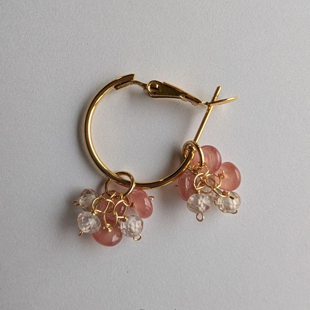 ホワイトアゲート ピアス