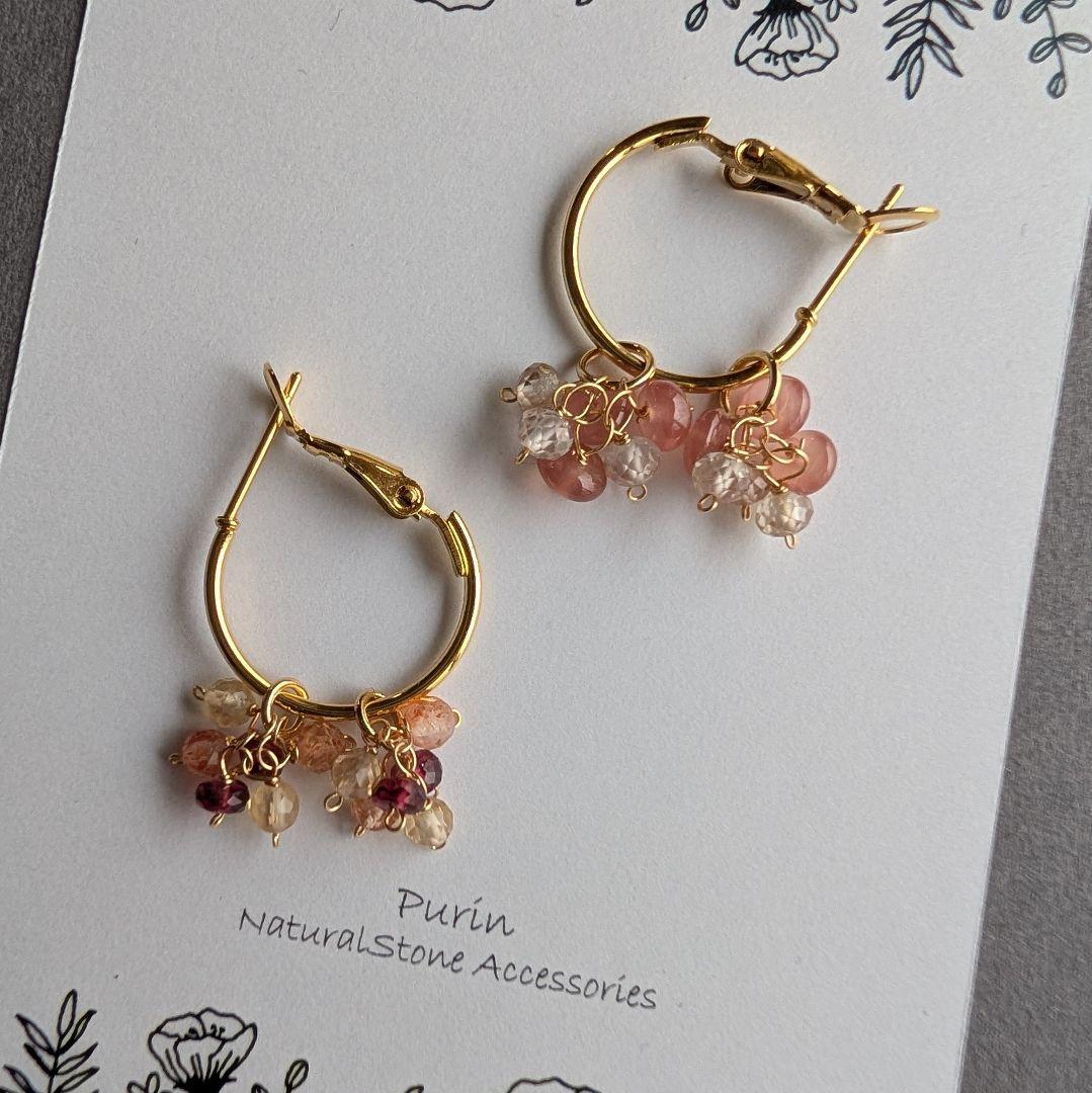 ホワイトアゲート ピアス