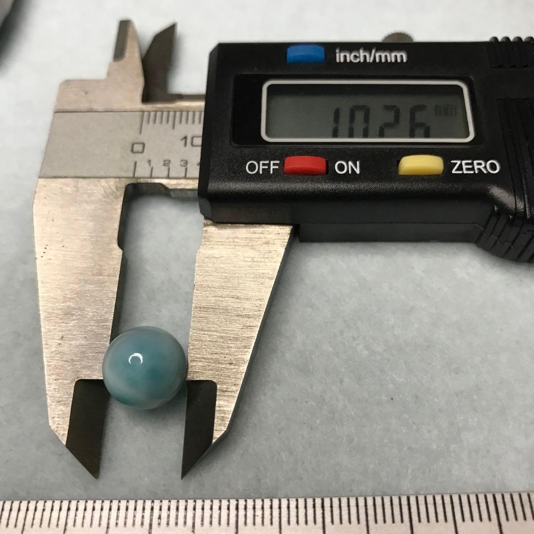 超激レア珍品‼︎ 小盧至純　白金銭鈎天珠　10mm　SAクラス ラリマー2個付き