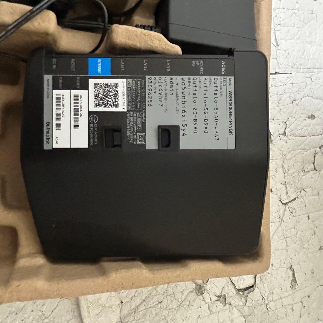 【美品】BUFFALO WSR3600BE4P/NBK Wi-Fi7