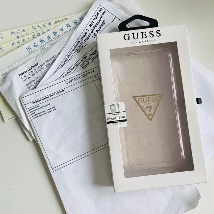 日本未発売！guess ゲス iPhone 11 Pro ラメ ケース ピンク