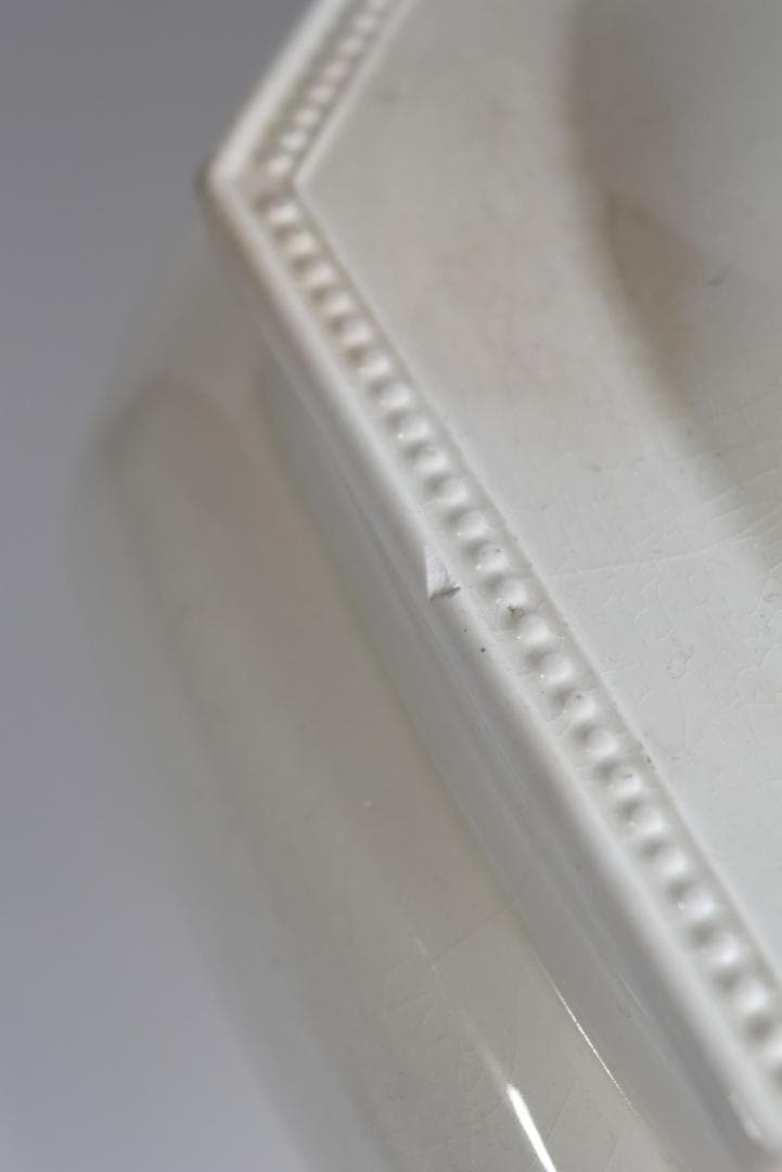 訳有　クレイユモントロー　オクトゴナル　スーピエ　印有　フランスアンティーク金継