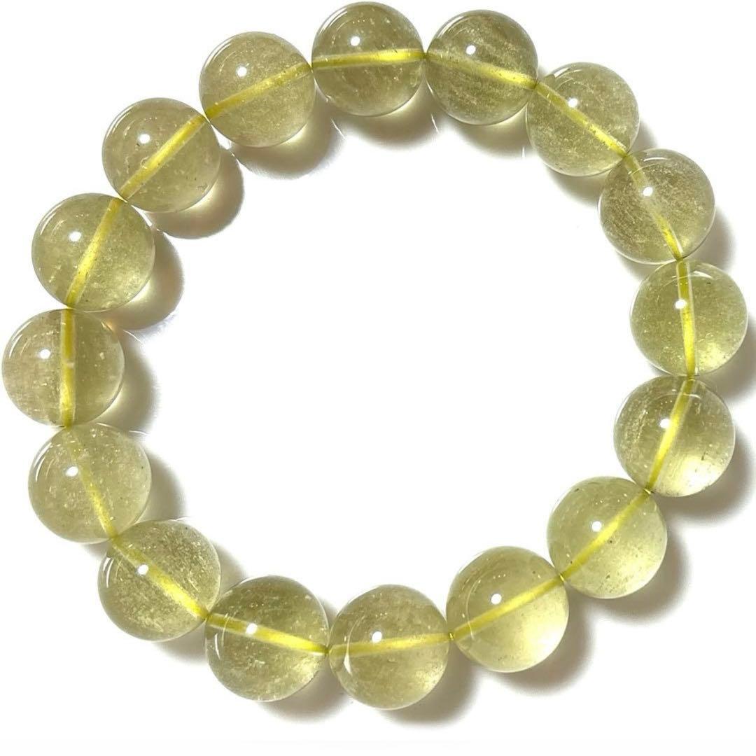 【ハイクオリティ】　リビアングラス隕石　ブレスレット　13.5mm